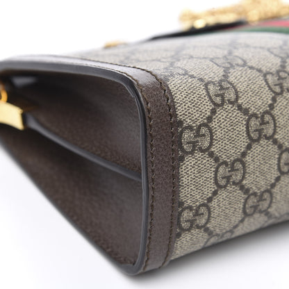 Gucci GG Supreme Monogram Web Small Ophidia Chain Shoulder Bag Brown 8 of 9