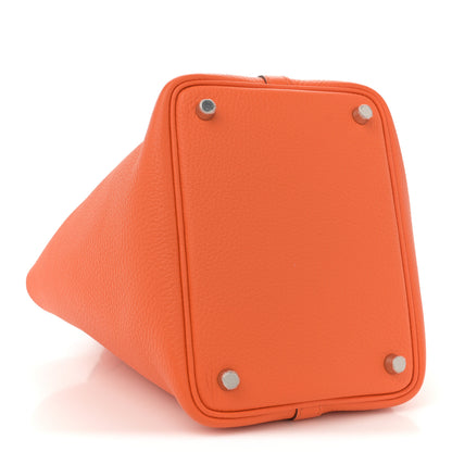 Hermes Taurillon Clemence Picotin Lock 18 PM Orange 4 of 10