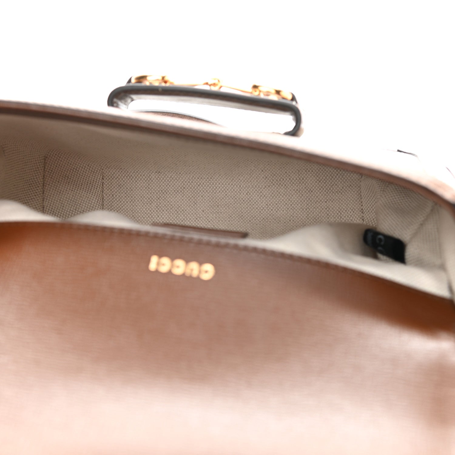 Gucci GG Supreme Monogram Web Mini Horsebit 1955 Shoulder Bag Beige Brown Sugar 5 of 11