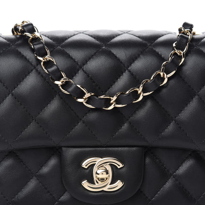 Chanel Lambskin Quilted Mini Square Flap Black 10 of 11