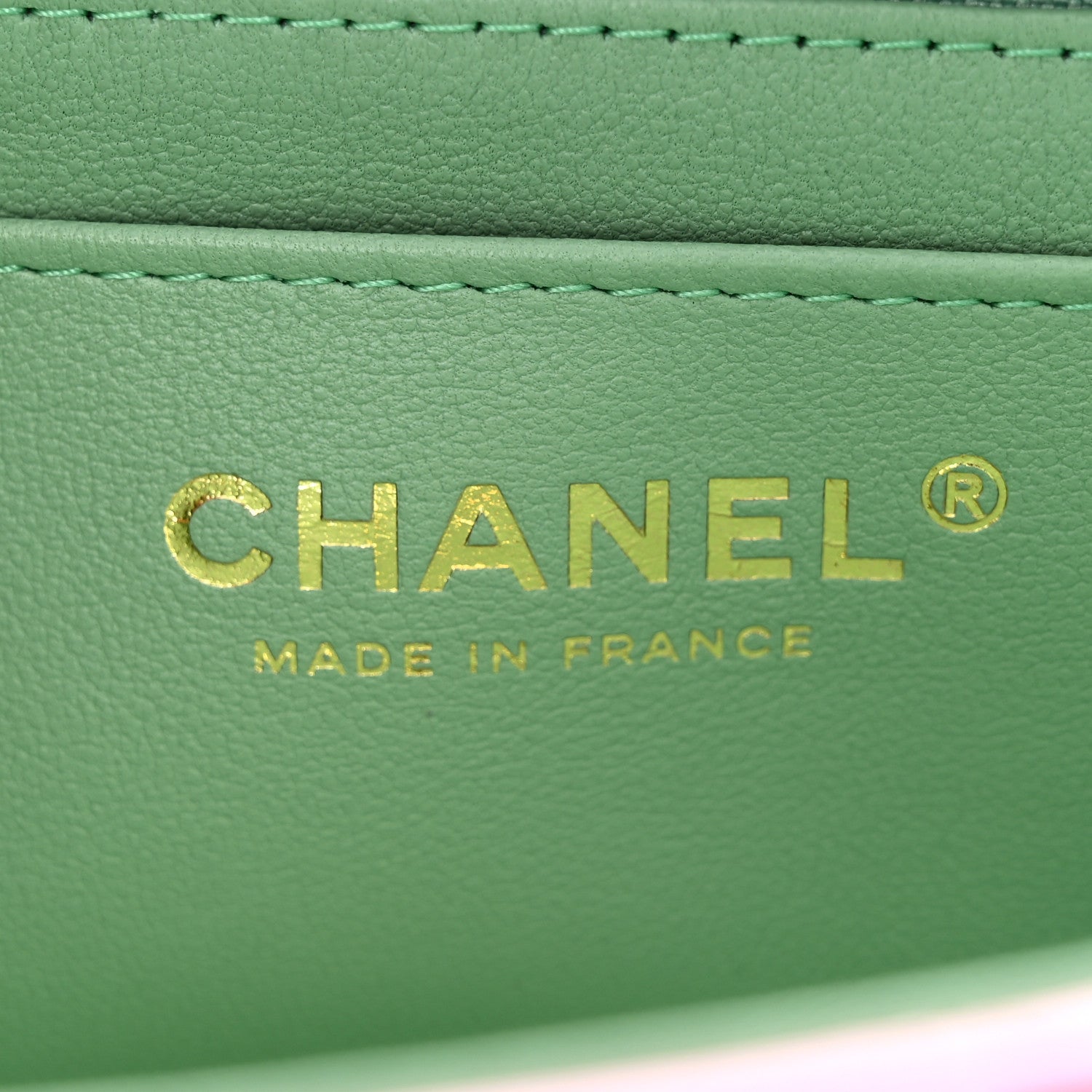 Chanel Lambskin Quilted Mini Top Handle Rectangular Flap Lilac Light Green 6 of 10