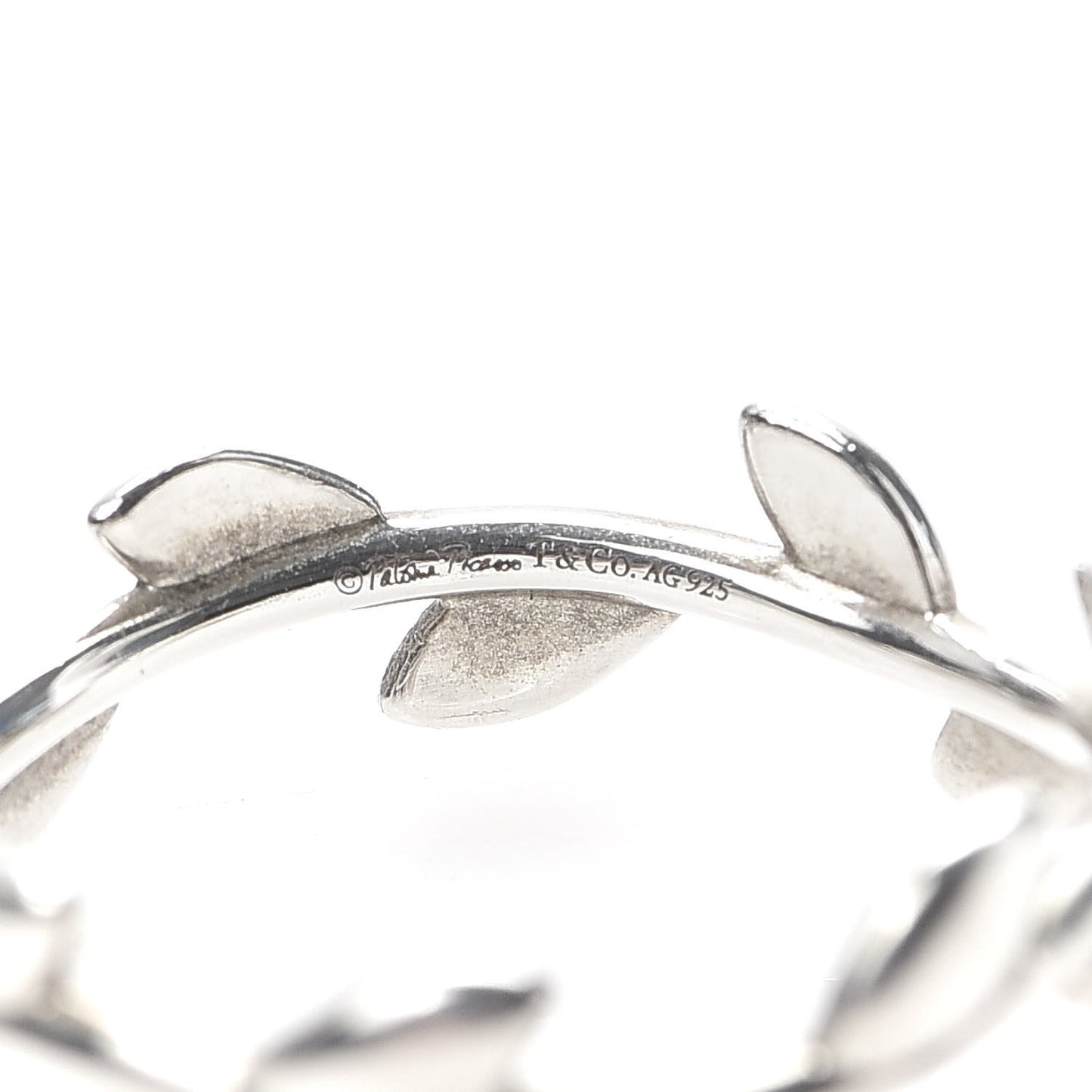Sterling Silver Paloma Picasso Narrow Olive Leaf Band Ring 57 8