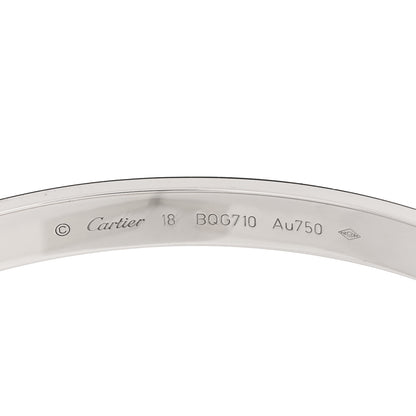 Cartier 18K White Gold LOVE Bracelet 18 6 of 9