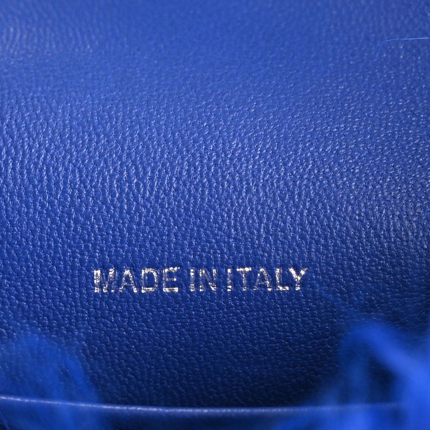 Shearling Lambskin CC Hook Card Holder Blue