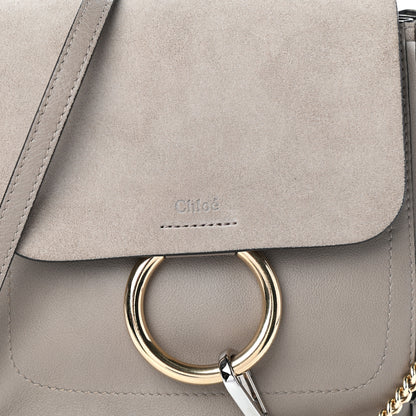 Chloe Suede Calfskin Small Faye Backpack Motty Grey 7 of 9