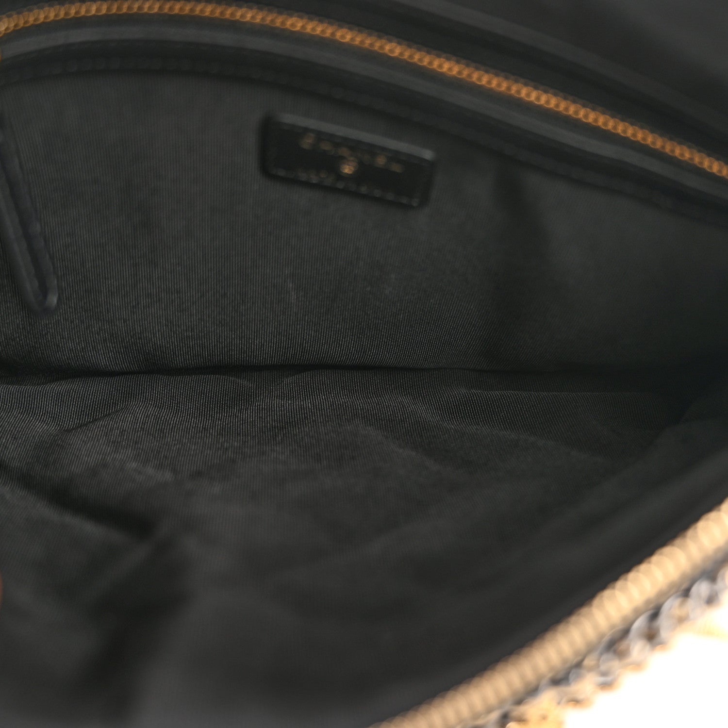 Chanel Lambskin Quilted Egyptian Amulet Zipped Pouch Black 5 of 8