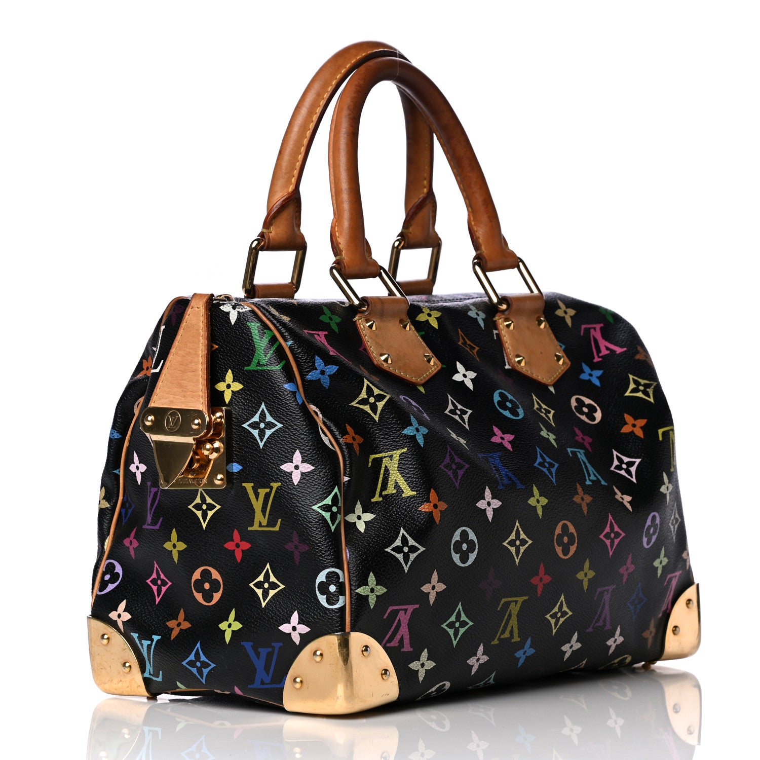 Louis Vuitton Monogram Multicolor Speedy 30 Black 3 of 6