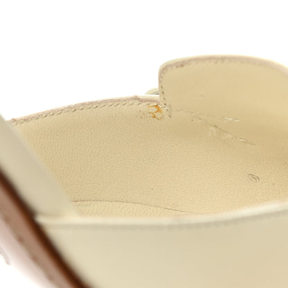 Chanel Calfskin Logo Mules 38 White 9 of 13