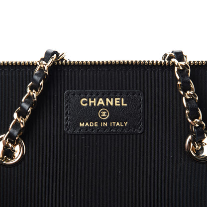 Chanel Lambskin Camellia Embossed Small Vanity Case With Chain Black 8 of 11
