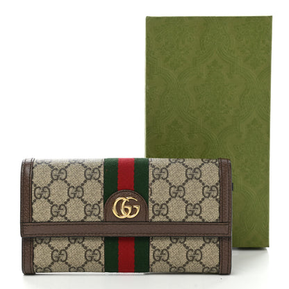 Gucci GG Supreme Monogram Web Ophidia Continental Wallet Brown 11 of 11