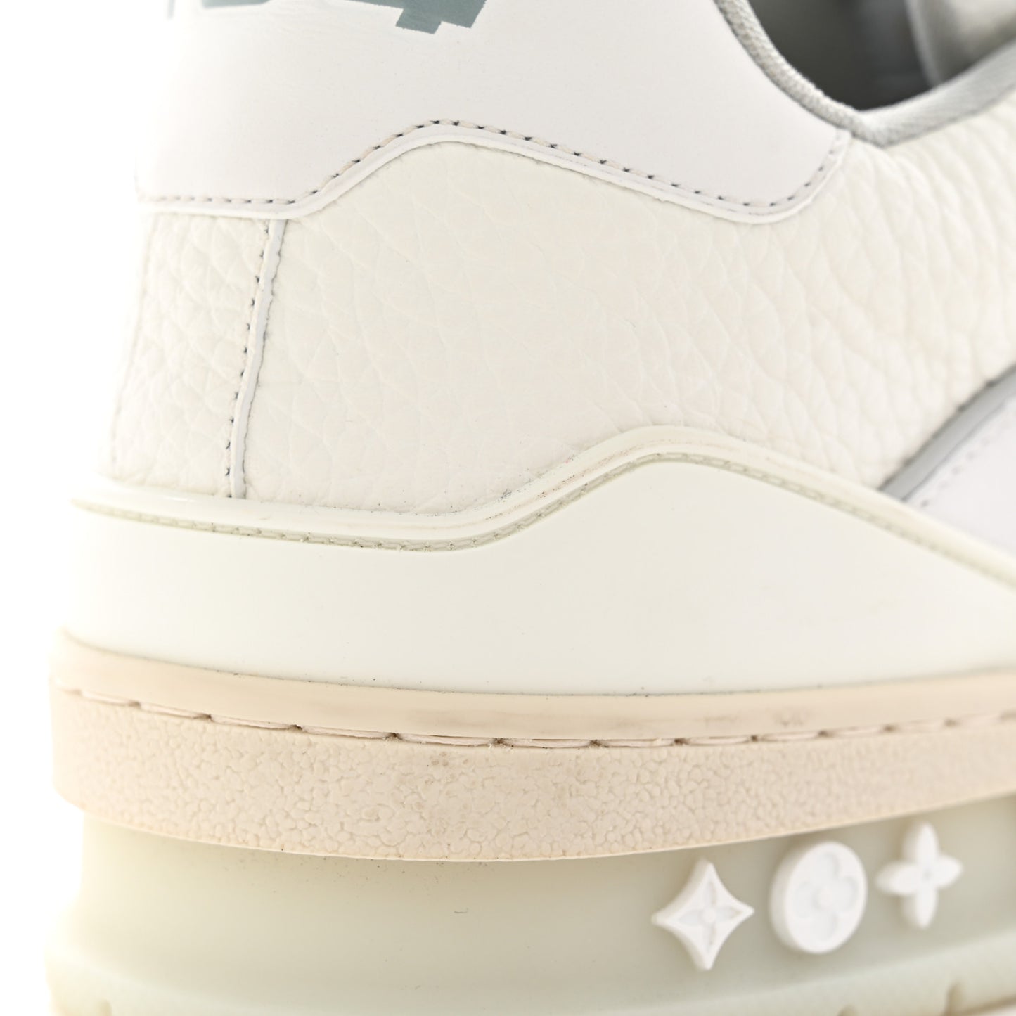 Calfskin Mens LV Trainer Sneakers 9 White