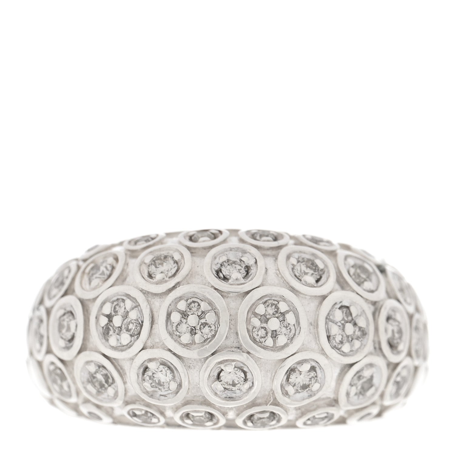 John Hardy Sterling Silver Diamond Dot Dome Ring 57 8 1 of 4