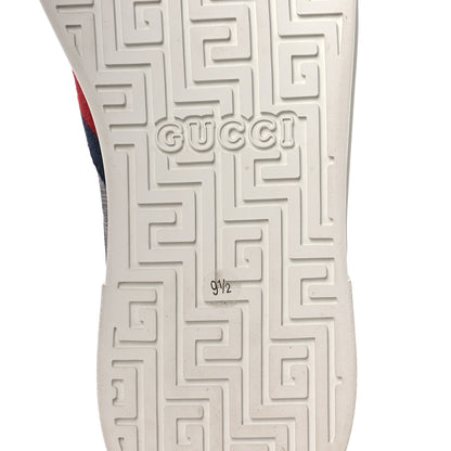 Gucci GG Supreme Monogram Web Mens New Ace Sneakers 9.5 Dark Blue 8 of 11
