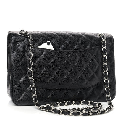 Chanel Caviar Quilted Jumbo Double Flap Black 3 of 9