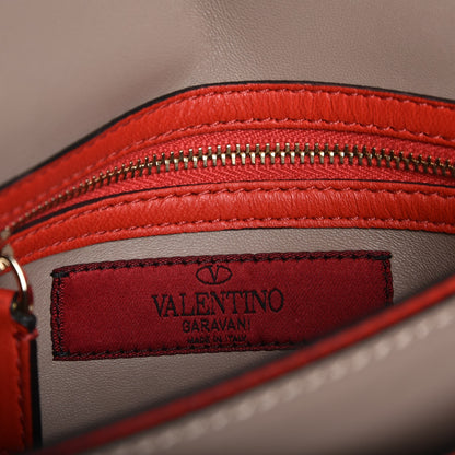 Valentino Garavani Nappa Rockstud Wristlet Clutch Deep Orange 6 of 7