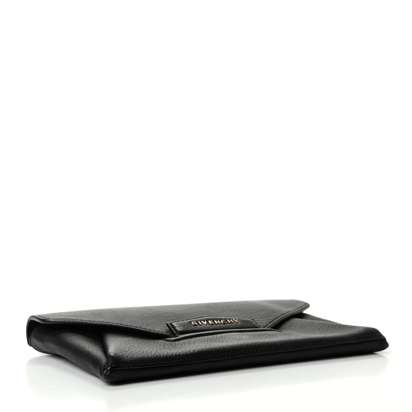 Sugar Goatskin Small Antigona Envelope Clutch Black