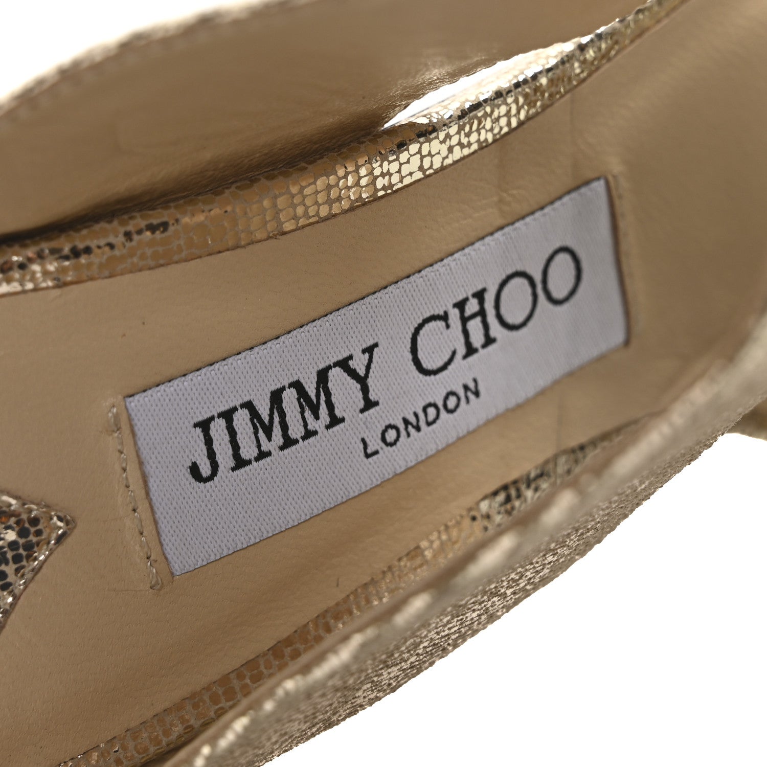Jimmy Choo Metallic Calfskin Hira 85 Sandals 38.5 Gold 8 of 8