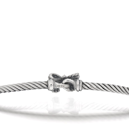 David Yurman Sterling Silver Diamond Bow Cable Collectibles Bracelet 4 of 4
