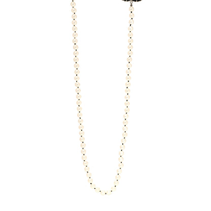 Chanel Pearl Crystal Lambskin CC Long Necklace Gold Black 1 of 4