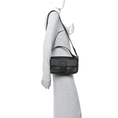 Fendi Cuoio Romano Selleria Baguette Black 2 of 9