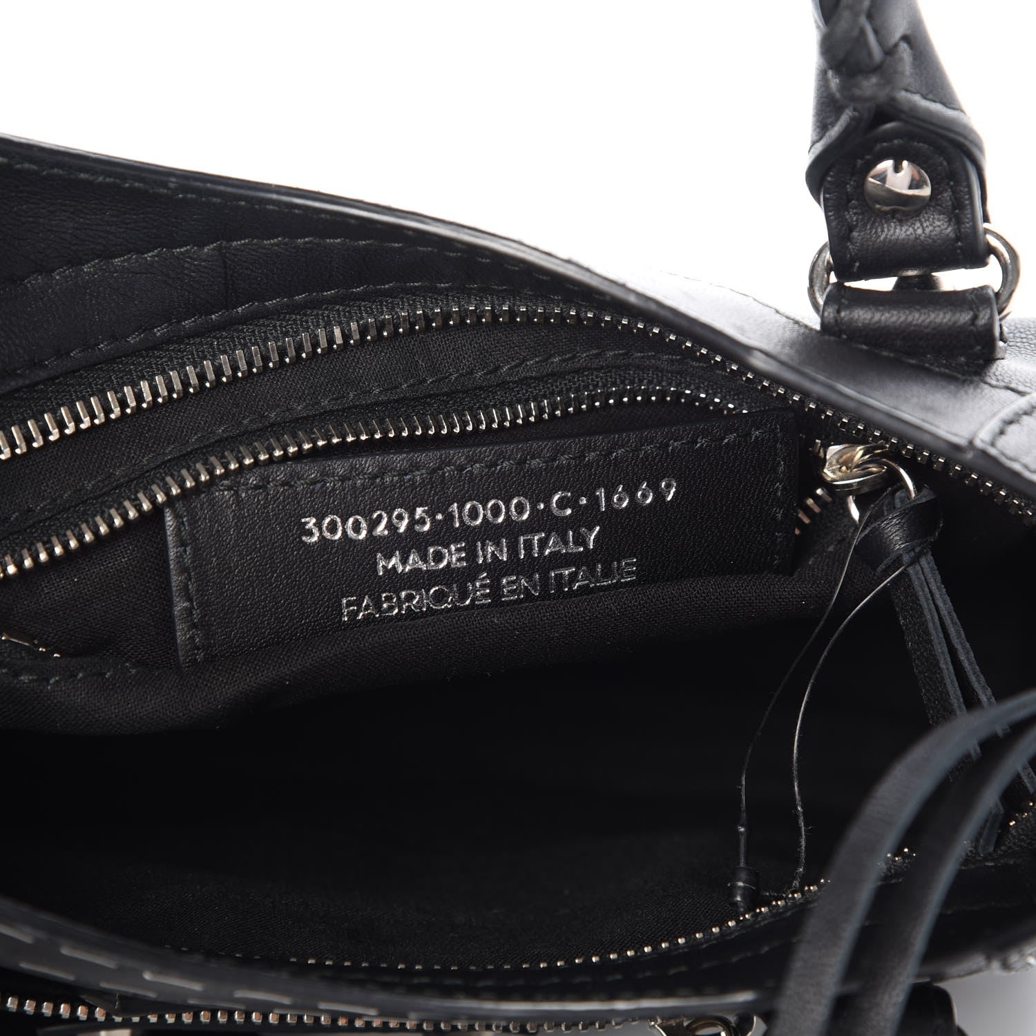 Balenciaga Calfskin Topstitch Classic Silver Hardware Mini City Black 7 of 7