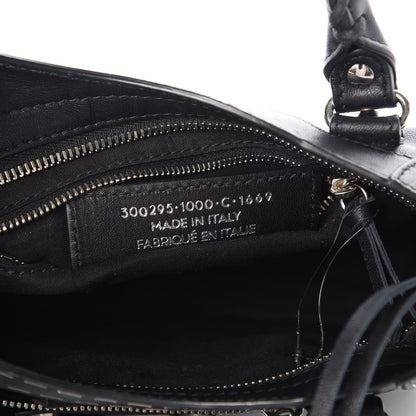 Balenciaga Calfskin Topstitch Classic Silver Hardware Mini City Black 7 of 7