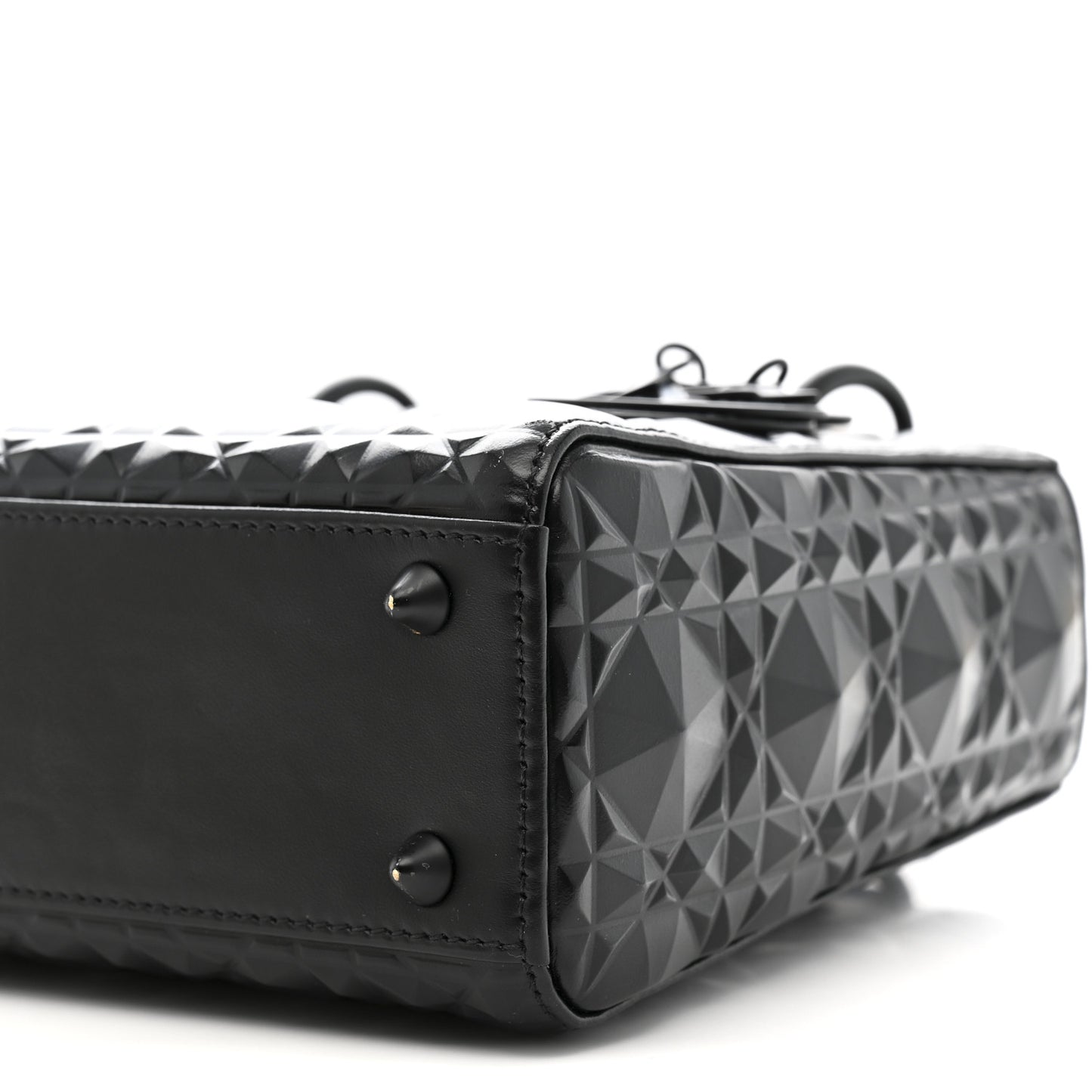 Calfskin Cannage Diamond Small My ABCDior Lady Dior Black