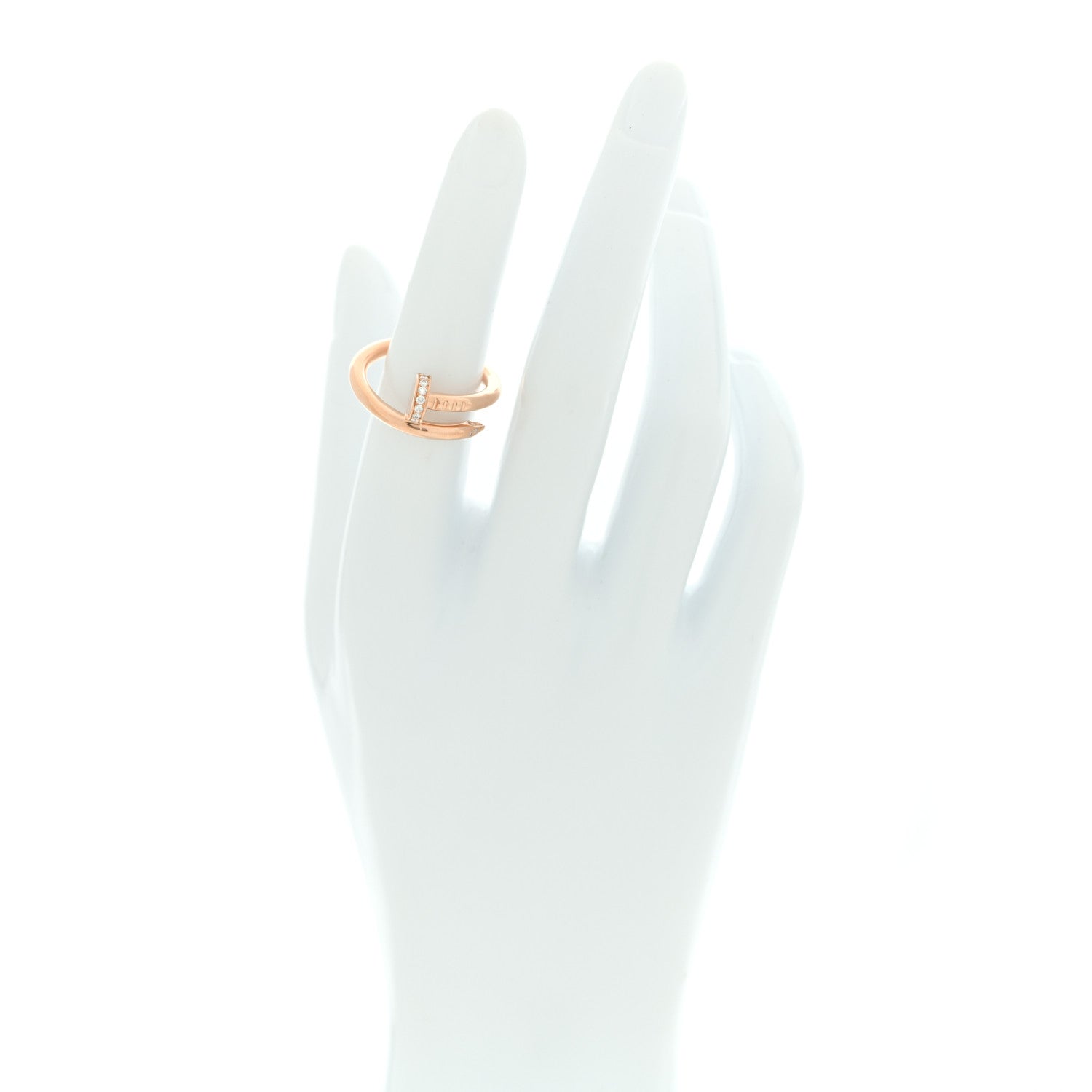 Cartier 18K Pink Gold Diamond Juste Un Clou Ring 54 6.75 2 of 6