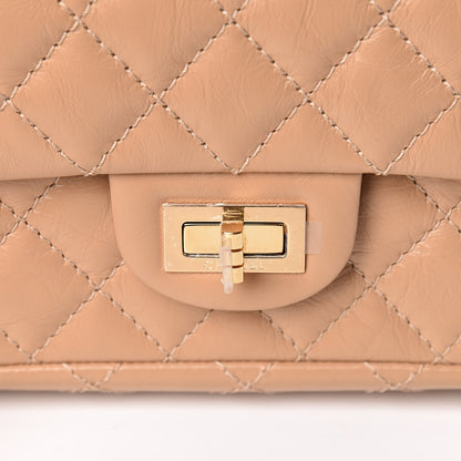 Chanel Aged Calfskin Quilted 2.55 Reissue Mini Flap Beige 10 of 11