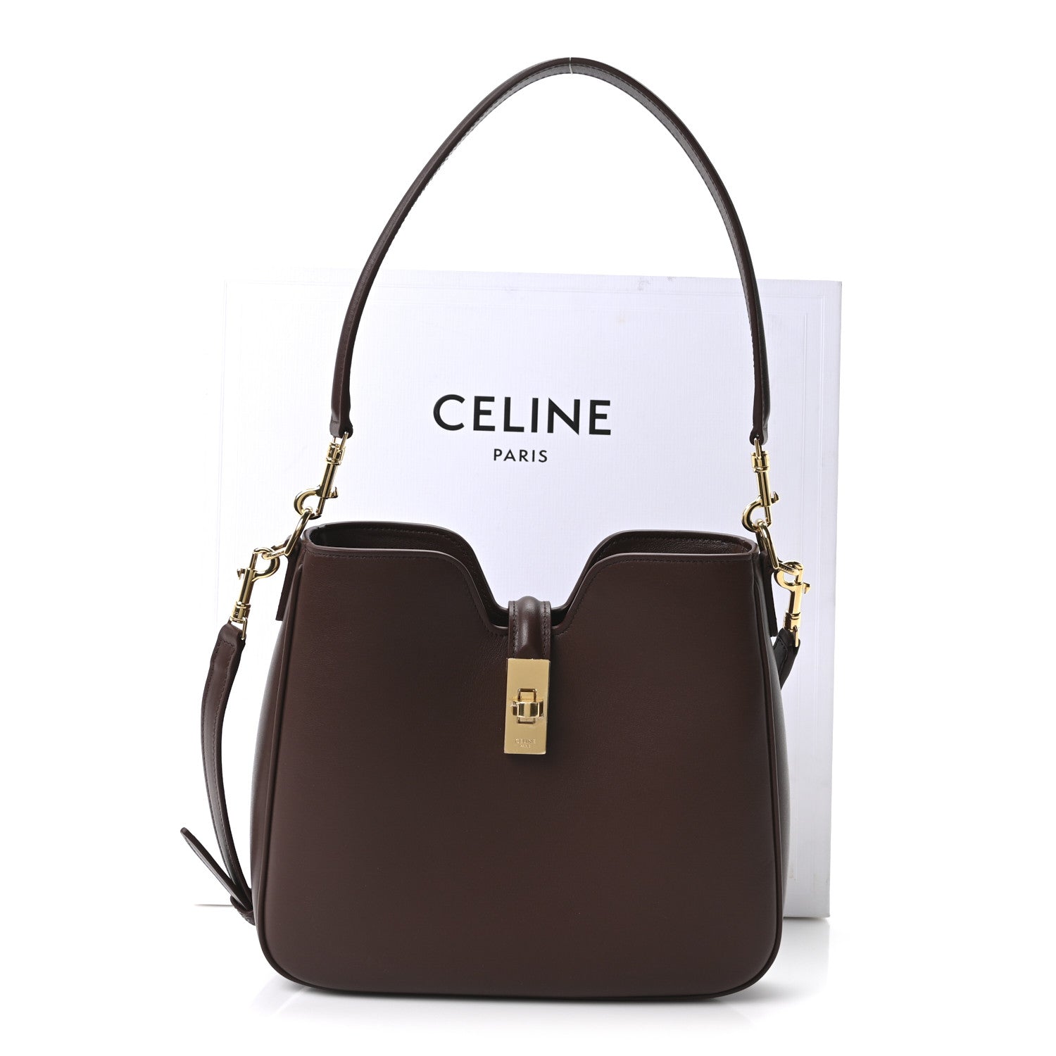 Celine Smooth Calfskin Small Camille 16 Soft Bag Chestnut 1840052