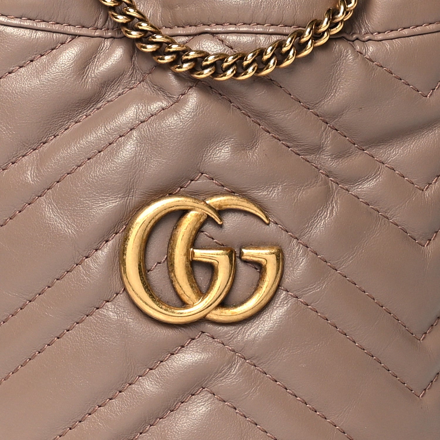 Gucci Calfskin Matelasse Mini GG Marmont 2.0 Bucket Bag Porcelain Rose 7 of 9