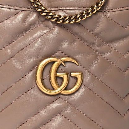 Gucci Calfskin Matelasse Mini GG Marmont 2.0 Bucket Bag Porcelain Rose 7 of 9