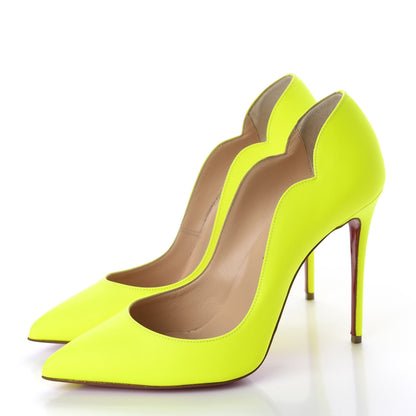 Christian Louboutin Calfskin Hot Chick 100 Pumps 38.5 Fluo 3 of 9