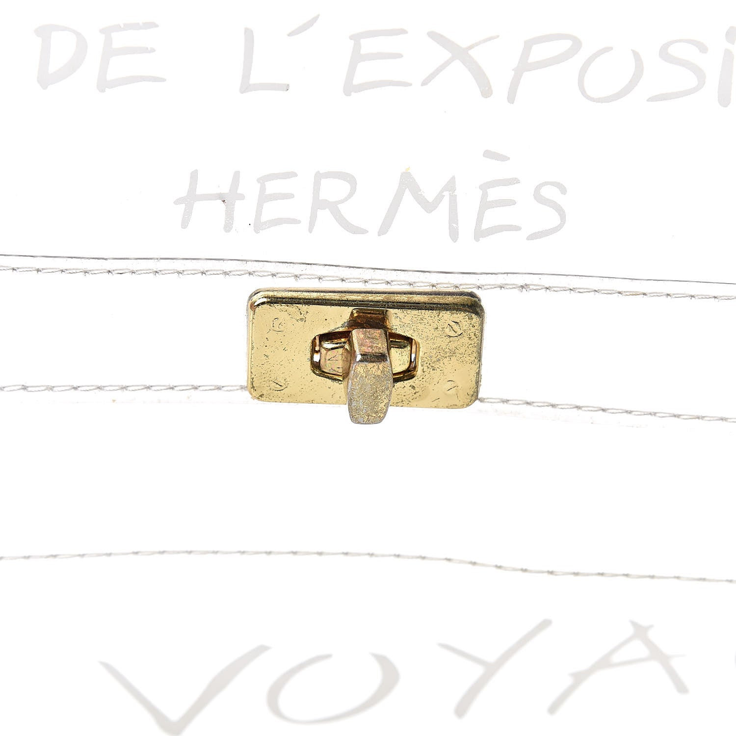 Hermes Vinyl Souvenir De L'Exposition Kelly Transparent 16 of 16