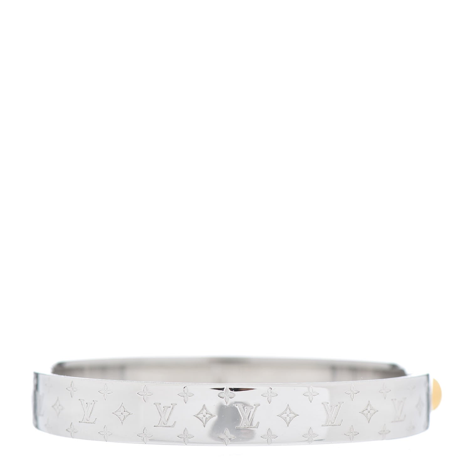 Louis Vuitton Palladium Monogram Nanogram Cuff M 3 of 4