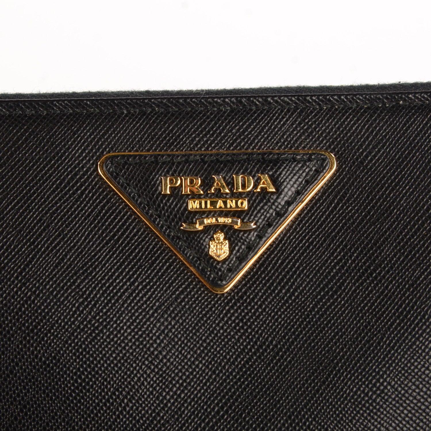 Prada Saffiano Metal Zip Around Wallet Nero Black 6 of 8
