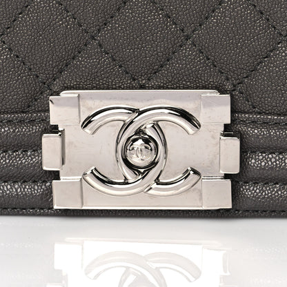 Chanel Caviar Quilted Small Boy Flap Grey 10 of 11