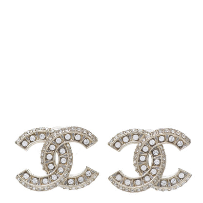 Chanel Crystal CC Earrings Light Gold 1 of 4