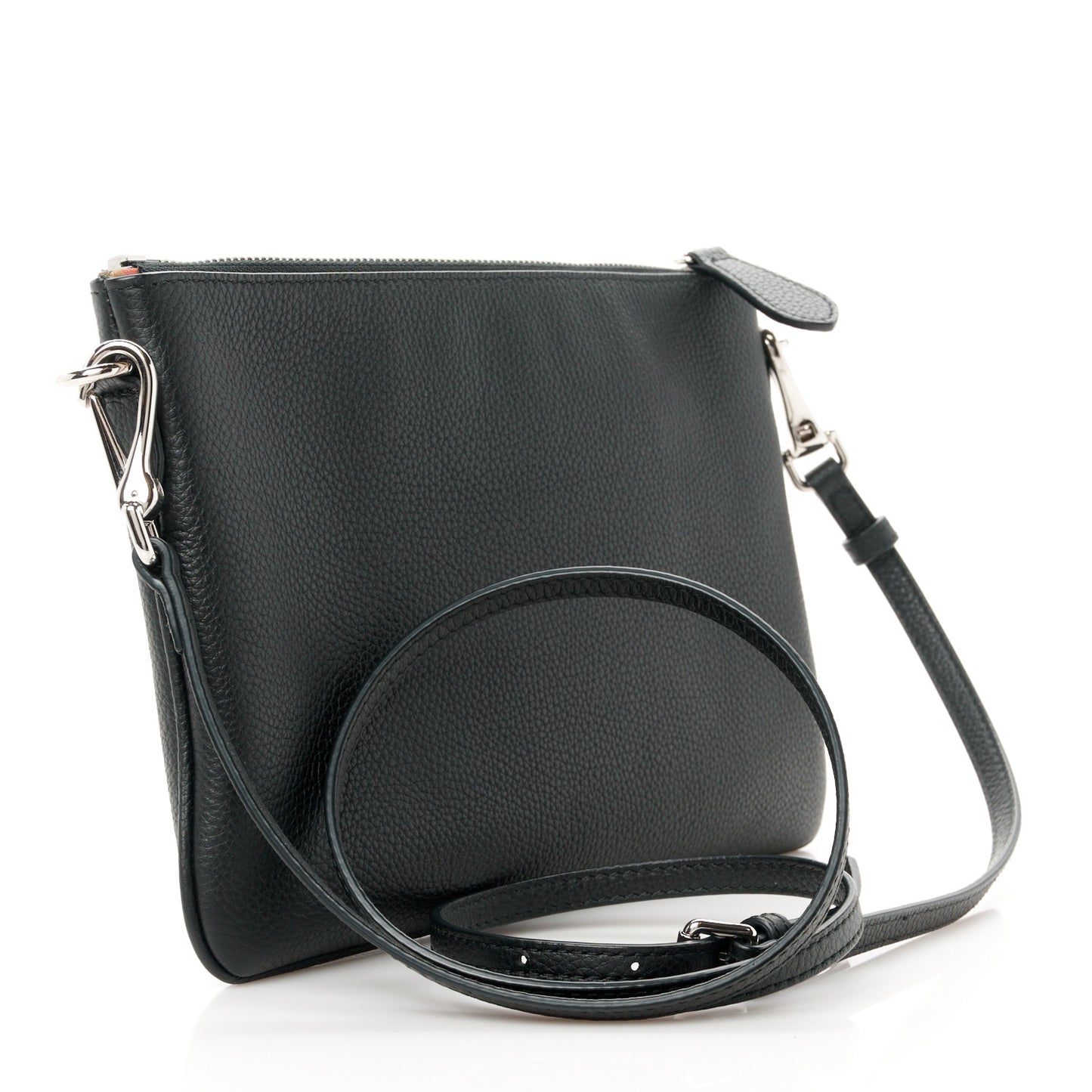 Grained Calfskin Peyton TB Crossbody Bag Black