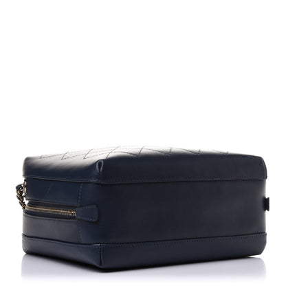 Chanel Calfskin Stitched CC Camera Case Bag Blue 5 of 17