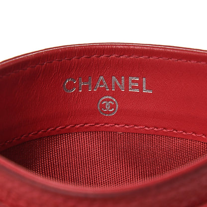 Chanel Caviar Timeless CC Card Holder Dark Pink 6 of 12