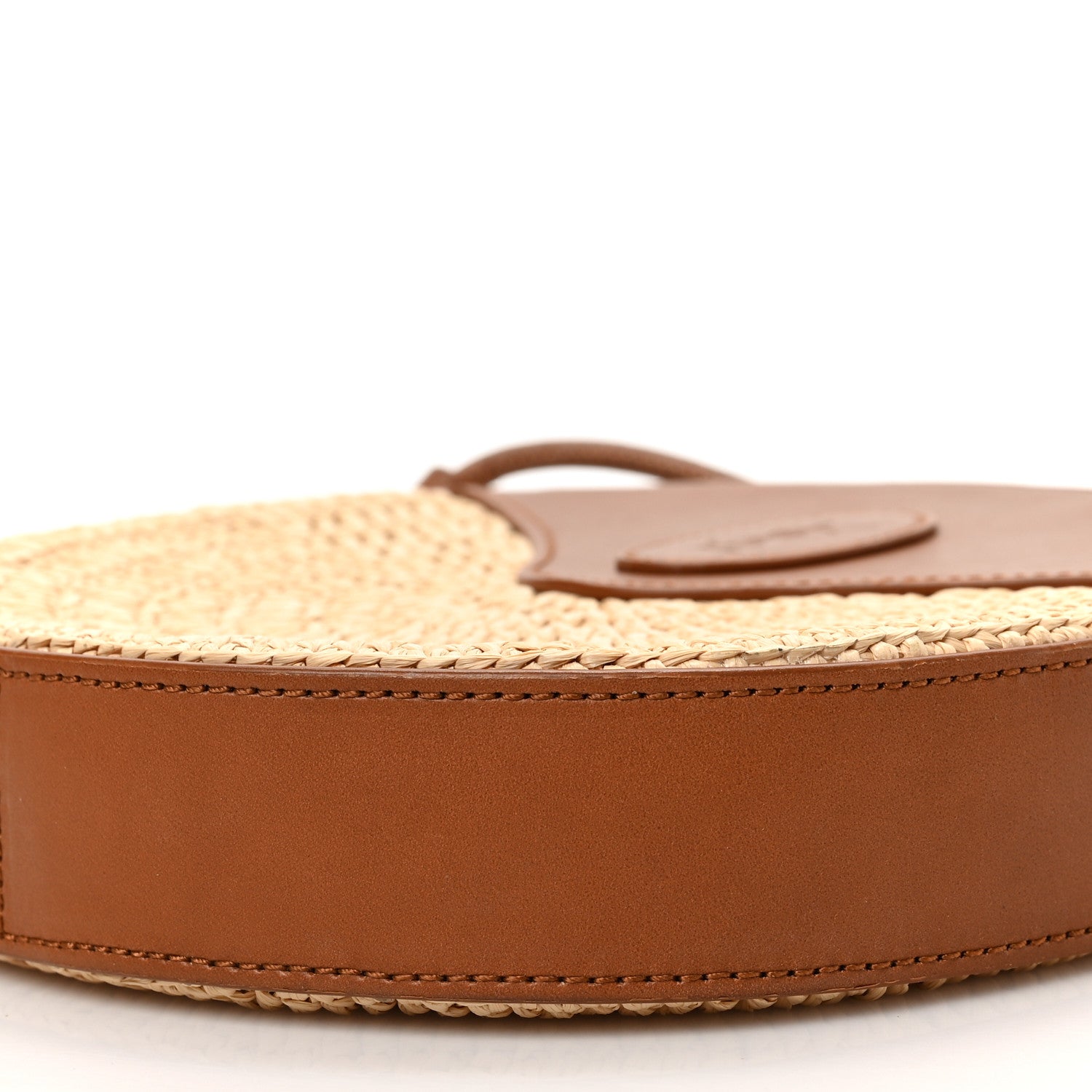Saint Laurent Raffia Round Camera Bag Beige Naturel 8 of 8