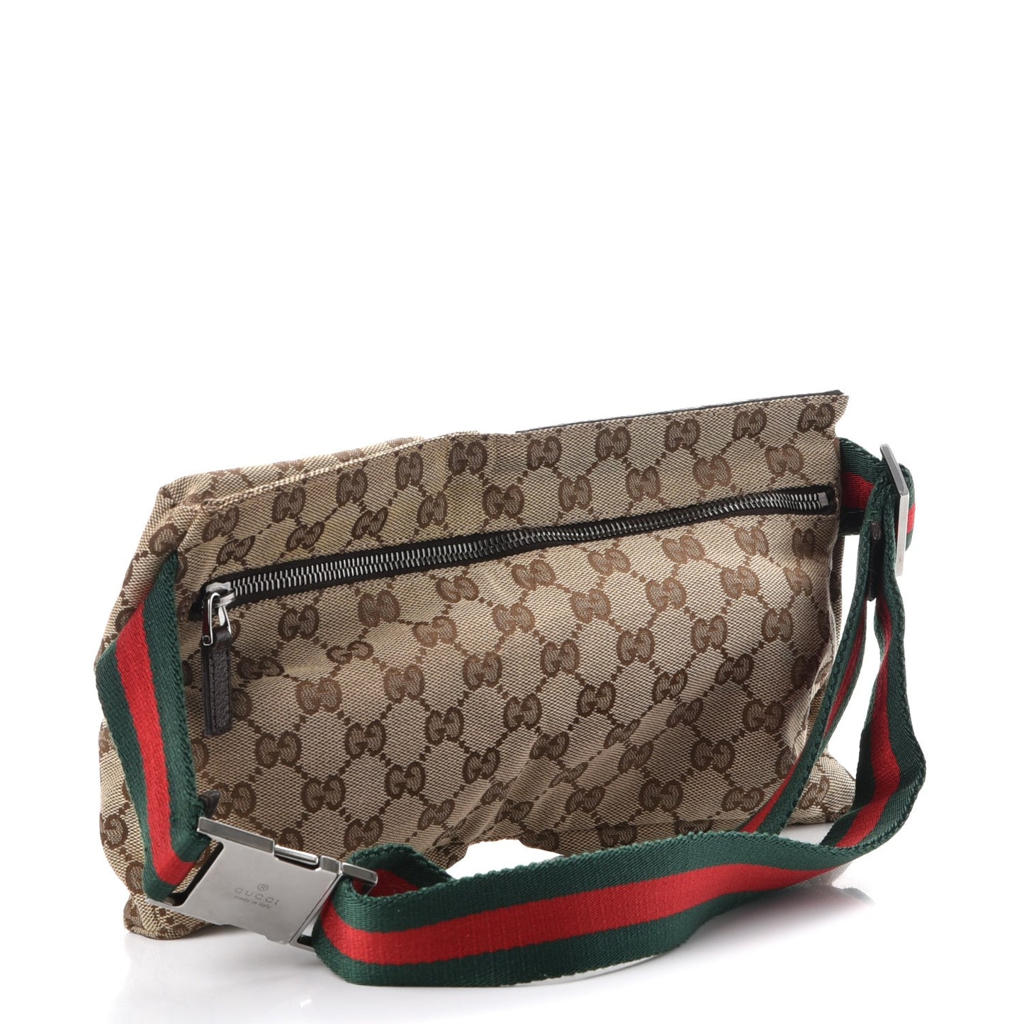 Monogram Web Belt Bag Dark Brown