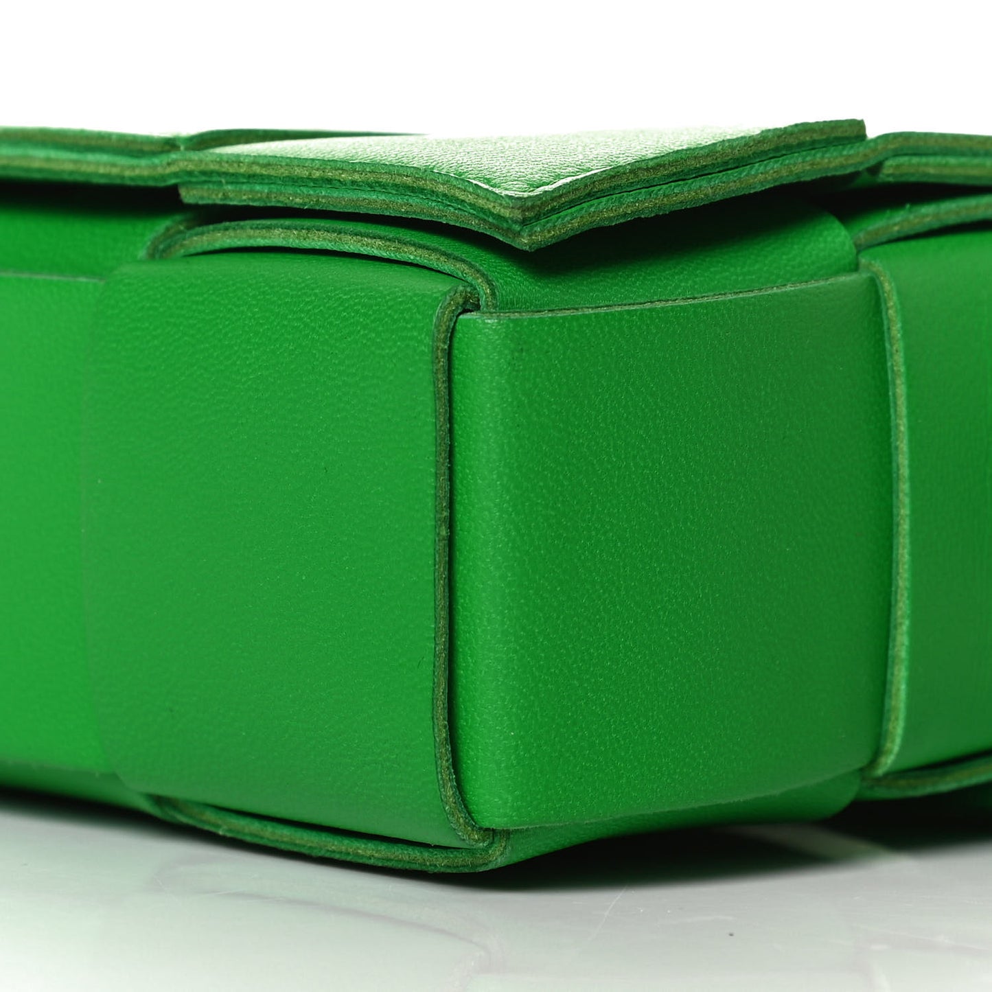 Lambskin Maxi Intrecciato Extra Mini Cassette Crossbody Bag Parakeet