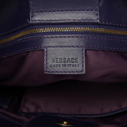 Versace Nappa Embossed Studded Tote Black 8 of 8