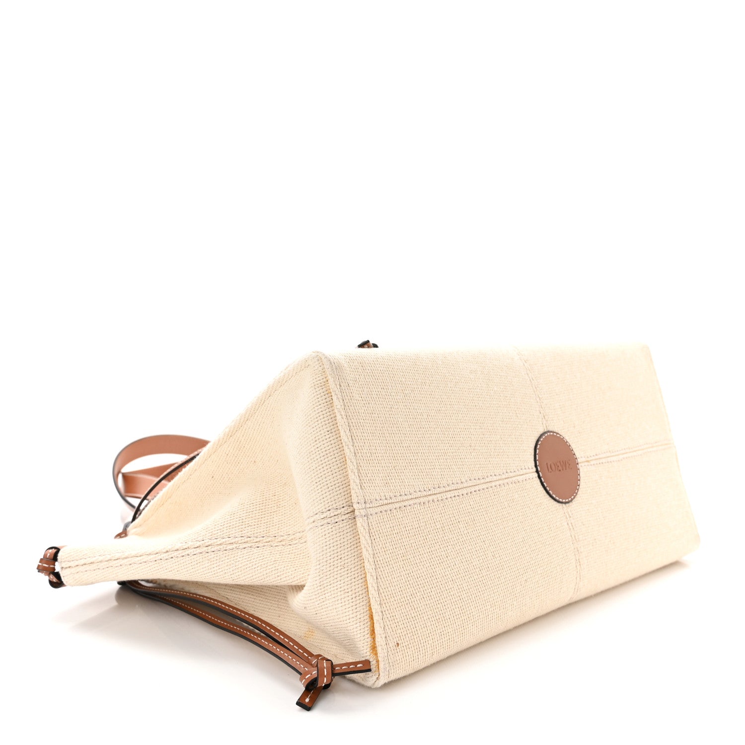 Loewe Canvas Calfskin Cushion Tote Beige 4 of 11
