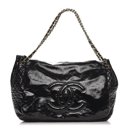 Chanel Vinyl XL Rock and Chain Flap Black 1 of 11