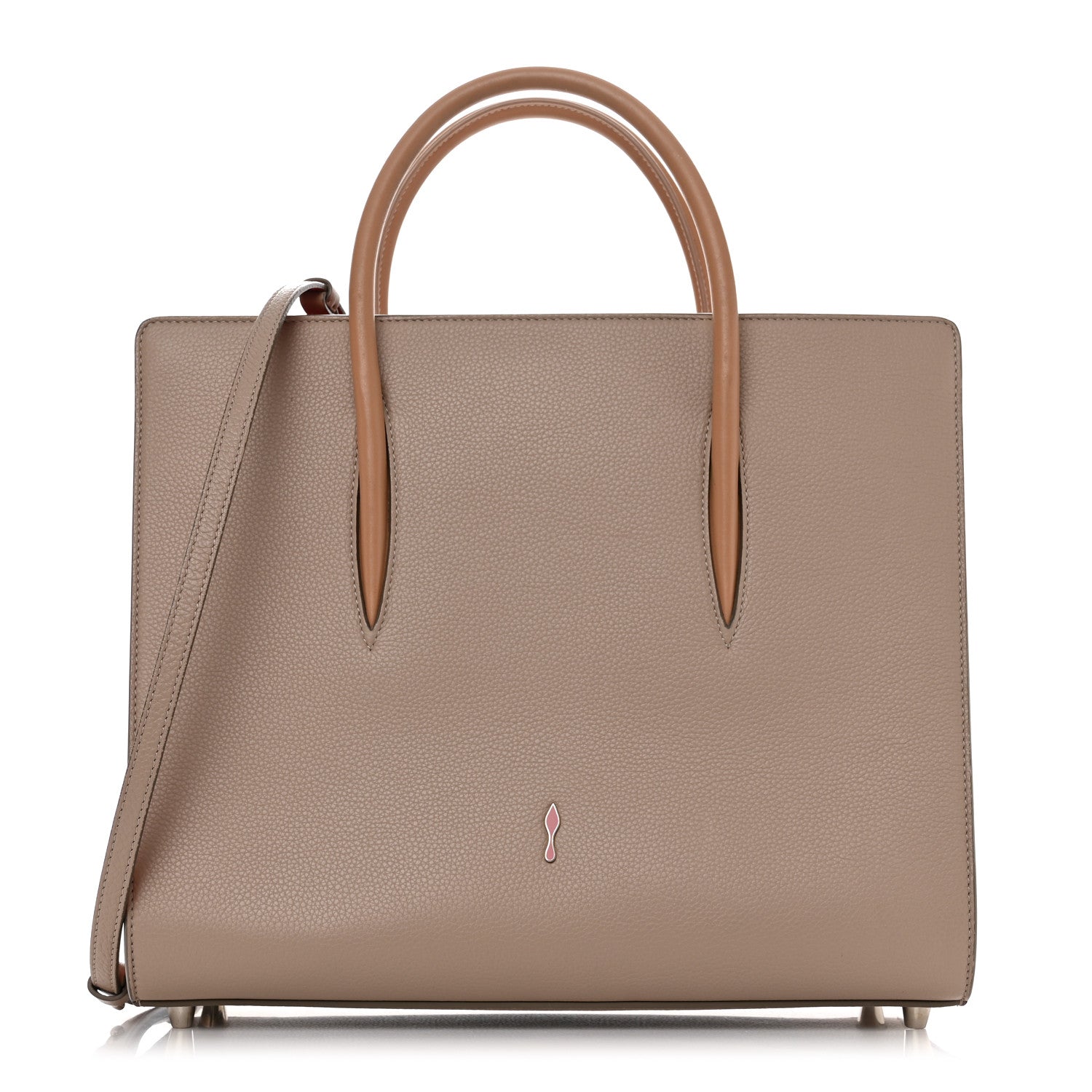 Christian Louboutin Calfskin Patent Studded Large Paloma Cashmere 1 of 11