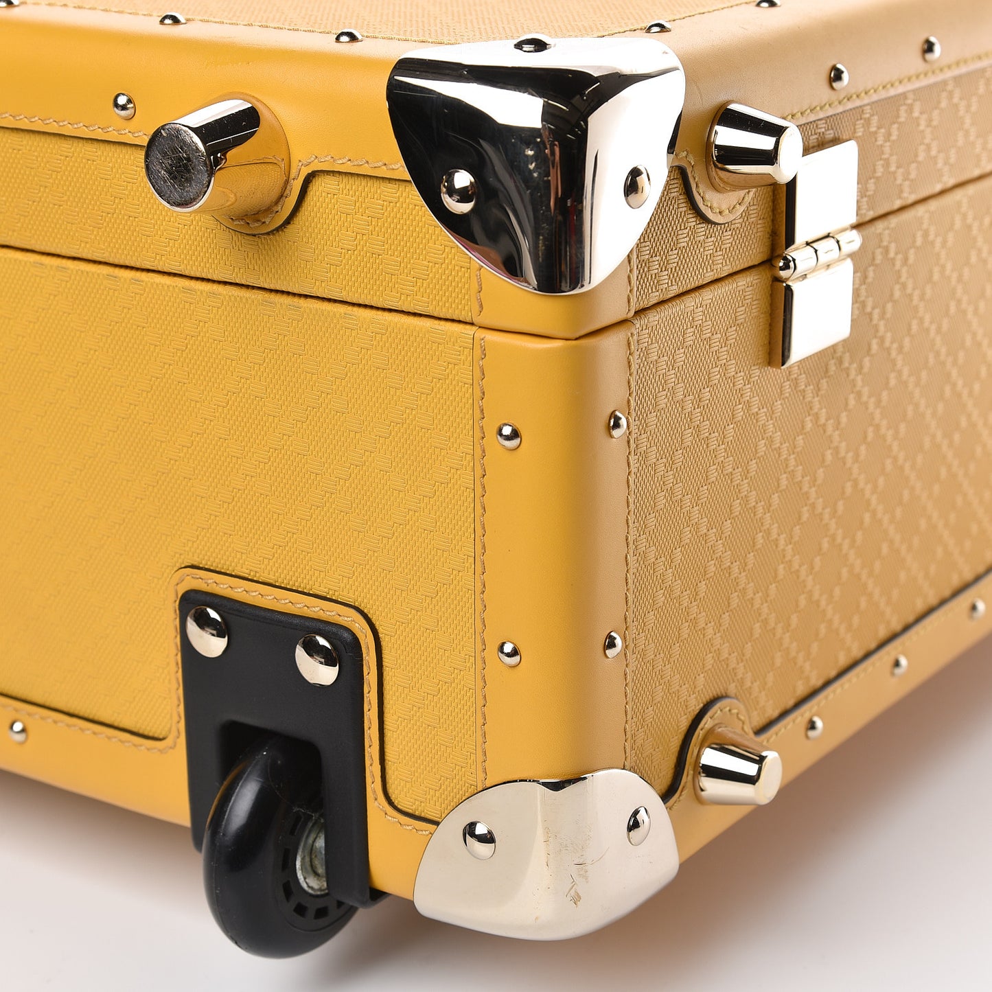 Bright Diamante Structured Suitcase Bumblebee