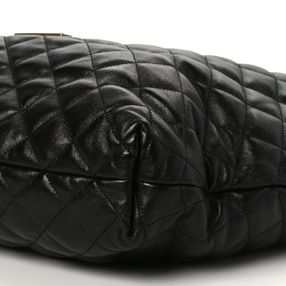 Saint Laurent Lambskin Quilted Maxi Icare Shopping Tote Black 10 of 10